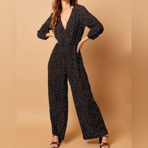 Beach Bunny Black and White Speckled polka dot  Jumpsuit